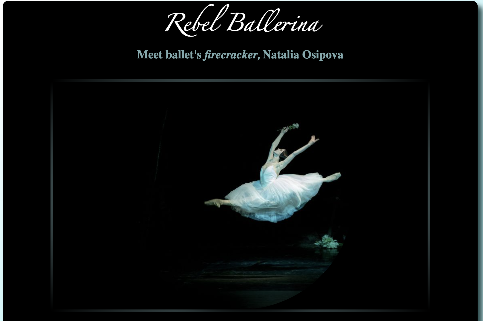 Natalia Osipova in Giselle